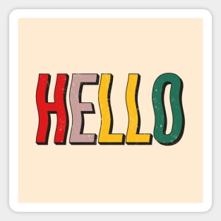 Colorful vintage typography | Hello Magnet